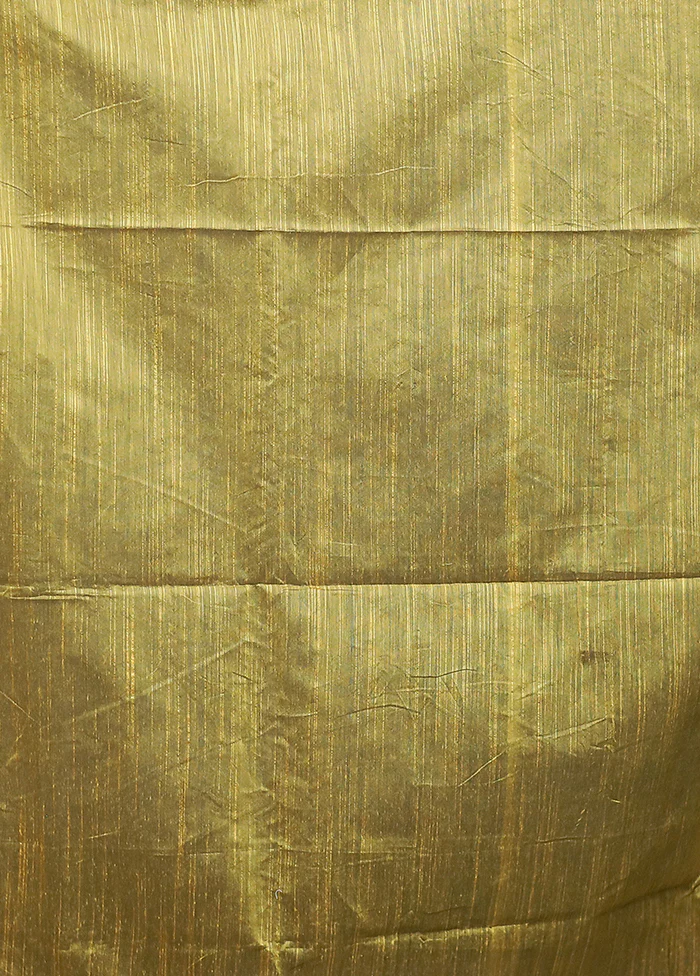 Green Matka Silk Saree With Blouse Piece - Image 5
