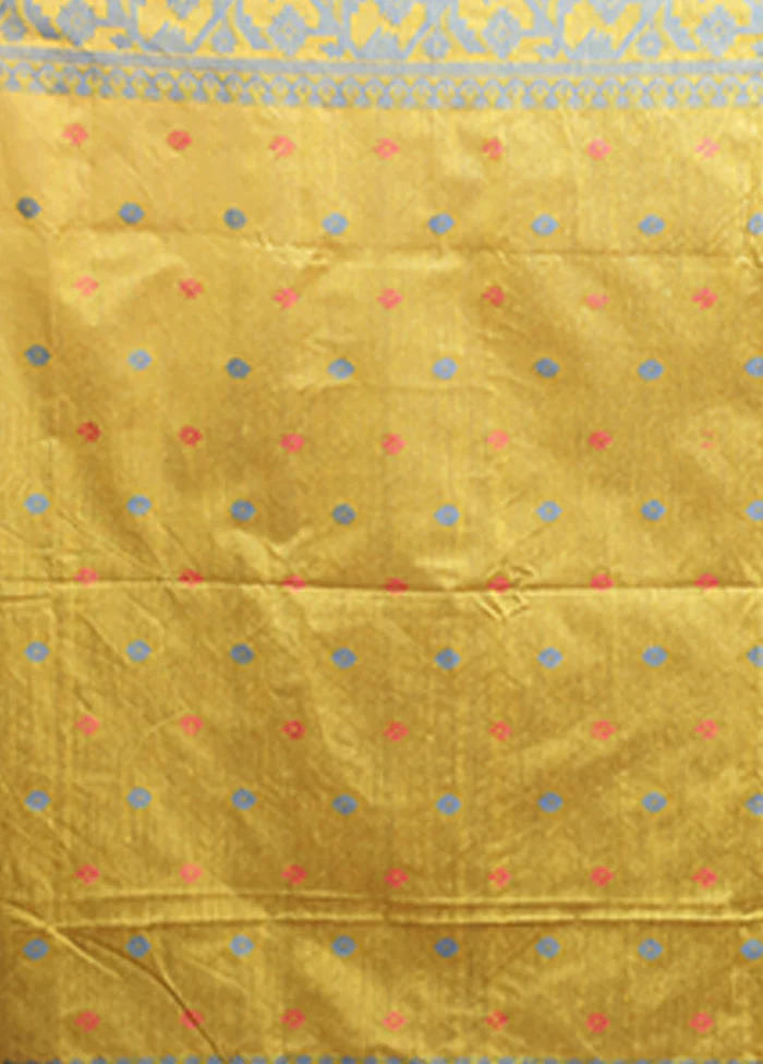Green Matka Silk Saree With Blouse Piece - Image 5