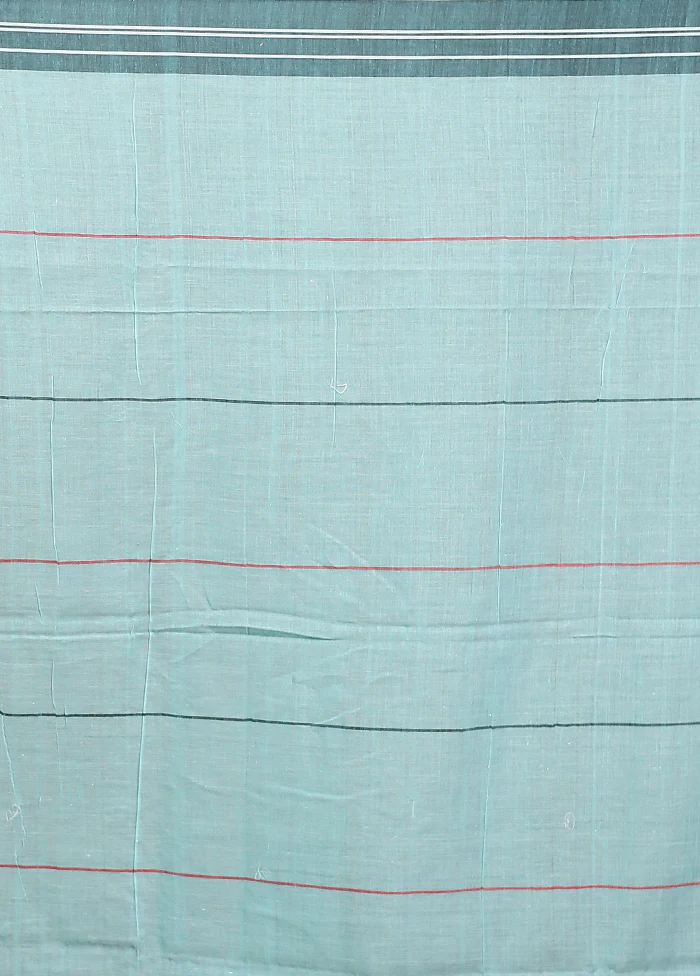 Green Matka Silk Saree With Blouse Piece - Image 5