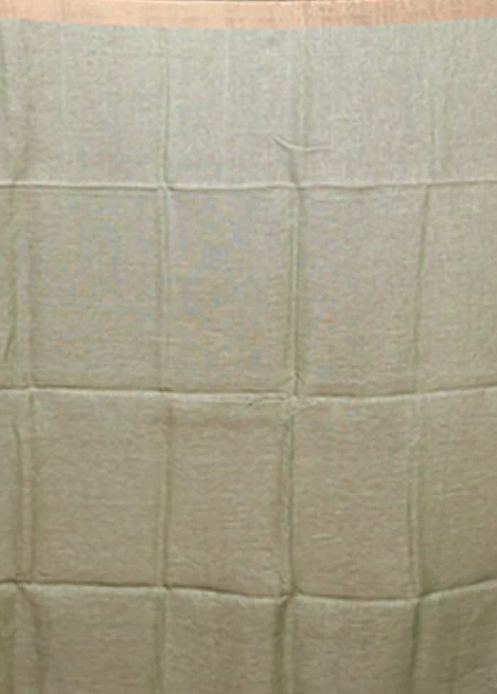 Green Matka Silk Saree With Blouse Piece - Image 5