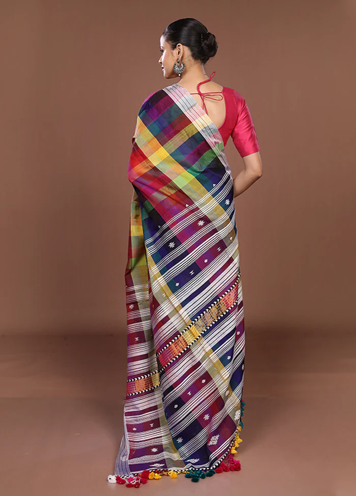Pink Matka Silk Saree With Blouse Piece - Image 3