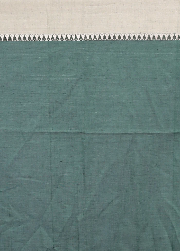 Green Matka Silk Saree Without Blouse Piece - Image 5