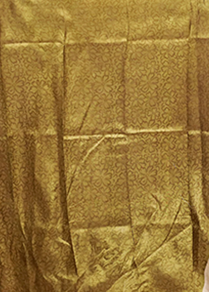Green Printed Pure Silk Saree Without Blouse Piece - Image 5