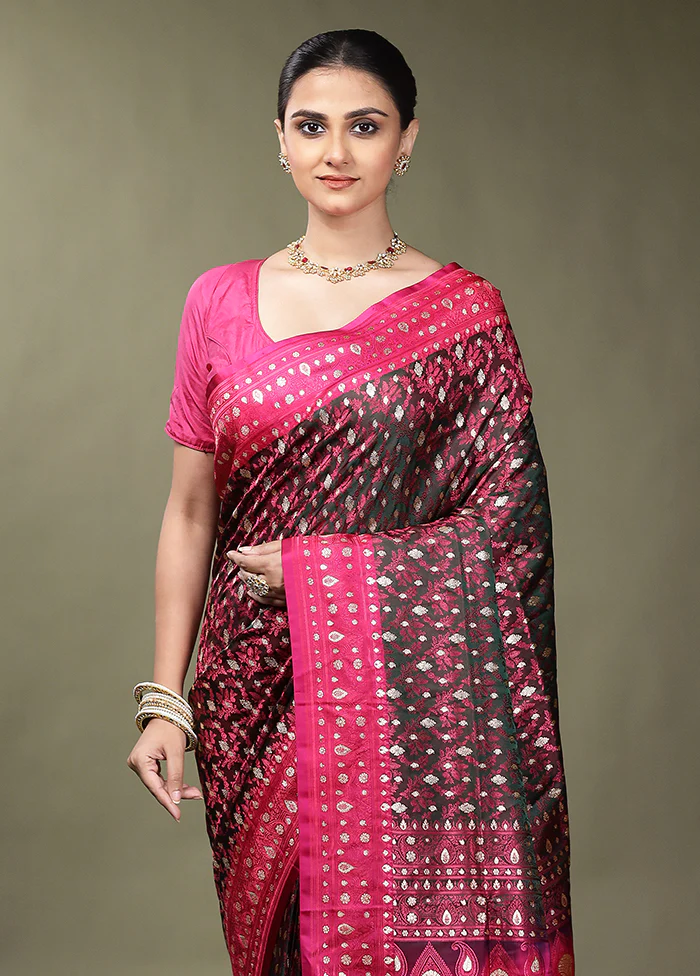 Pink Tanchoi Silk Saree With Blouse Piece