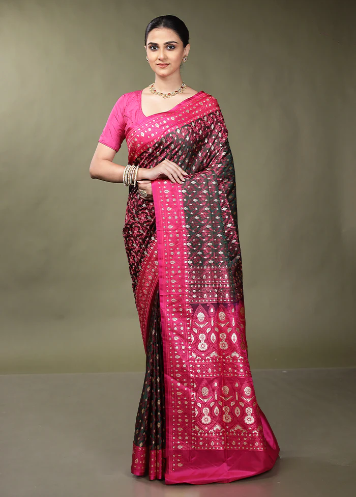 Pink Tanchoi Silk Saree With Blouse Piece - Image 2
