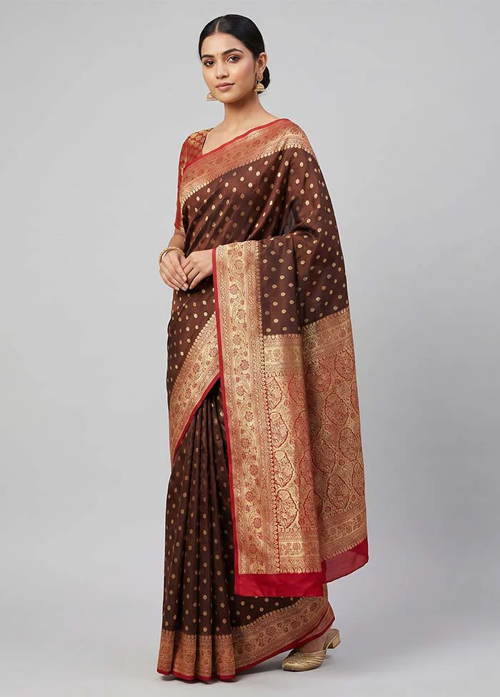 Green Tanchoi Silk Saree With Blouse Piece