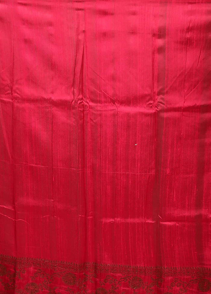 Green Tussar Pure Silk Saree With Blouse Piece - Image 5