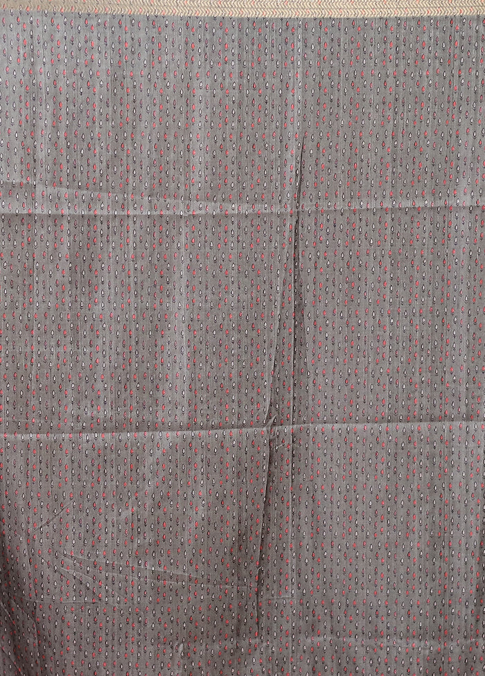 Green Tussar Silk Saree With Blouse Piece - Image 5