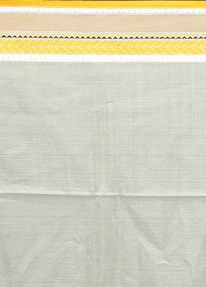 Green Tussar Silk Saree With Blouse Piece - Image 5