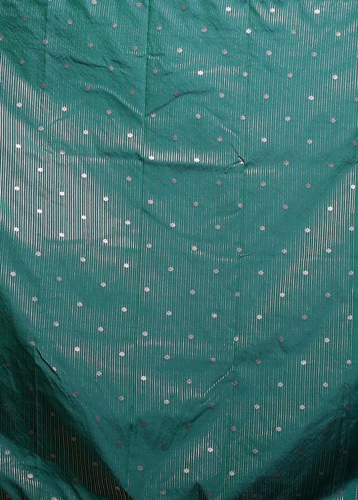 Green Uppada Silk Saree With Blouse Piece - Image 5