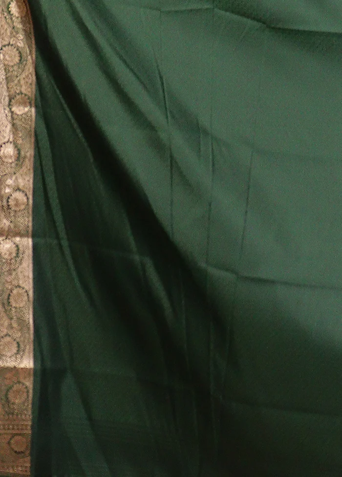 Green Uppada Silk Saree With Blouse Piece - Image 5