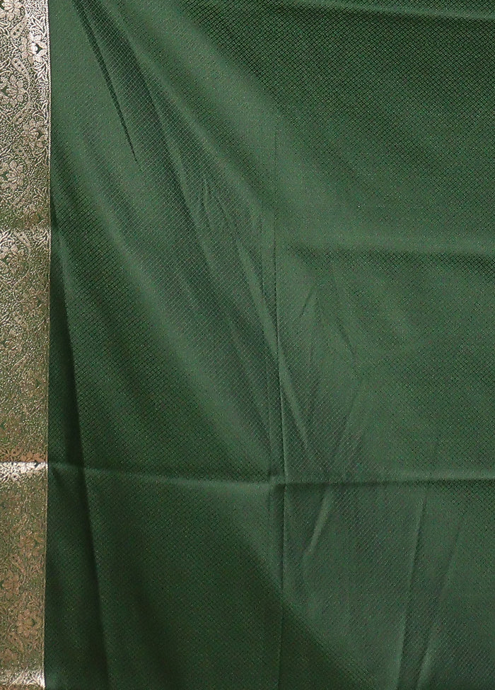 Green Uppada Silk Saree With Blouse Piece - Image 5