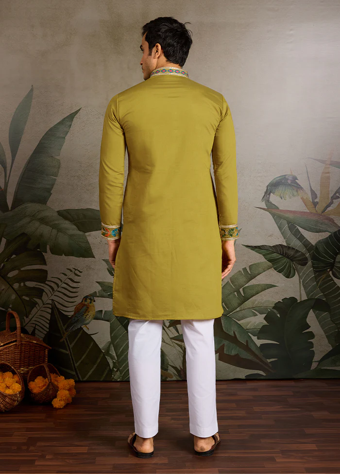 Green Viscose Kurta - Image 3