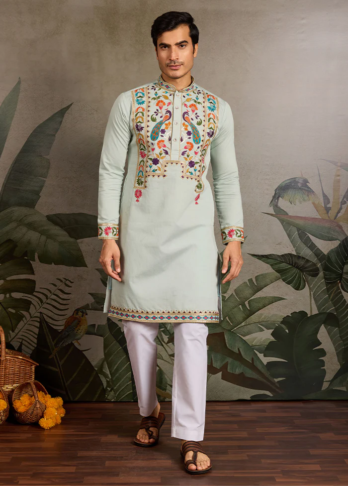 Green Viscose Kurta