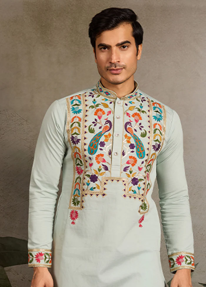 Green Viscose Kurta - Image 2
