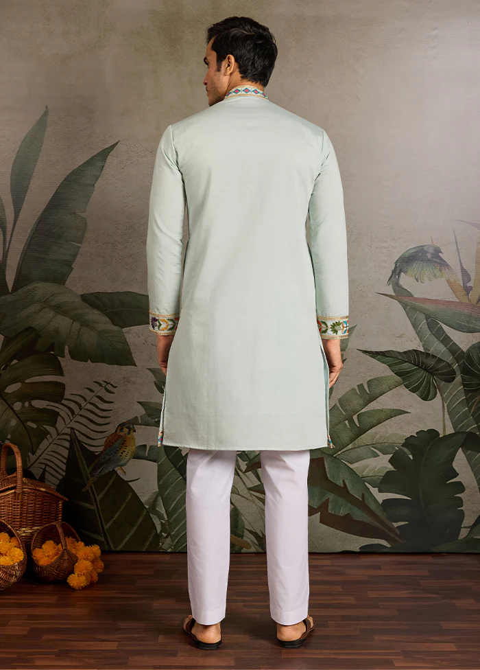 Green Viscose Kurta - Image 3