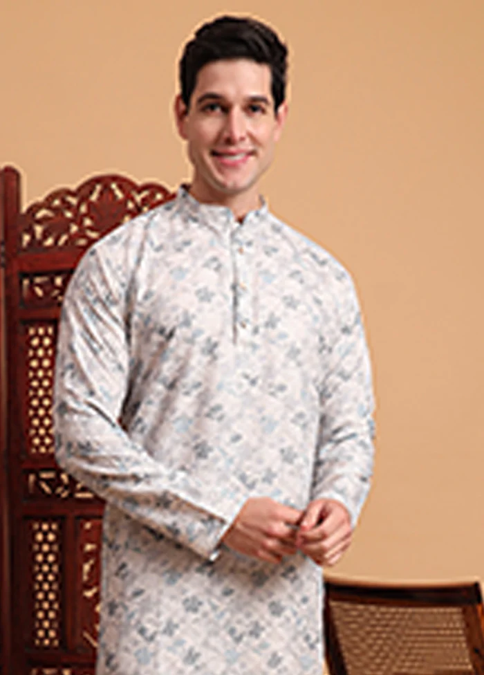 Grey Cotton Kurta - Image 2