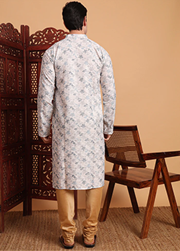 Grey Cotton Kurta - Image 3
