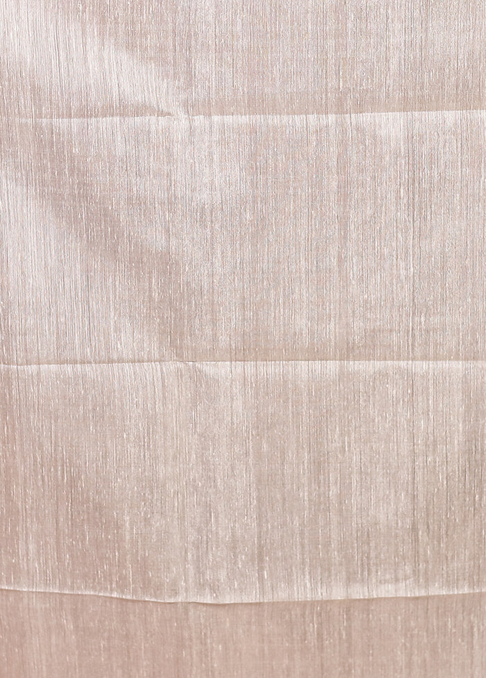 Grey Handloom Matka Pure Silk Saree With Blouse Piece - Image 5
