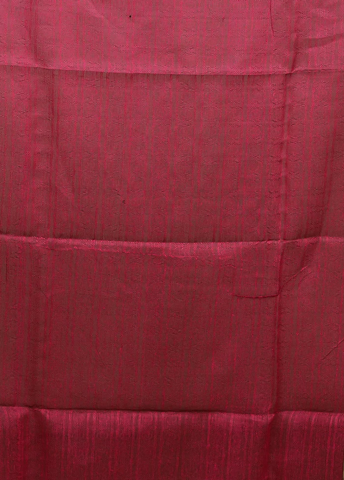 Grey Handloom Matka Pure Silk Saree With Blouse Piece - Image 5