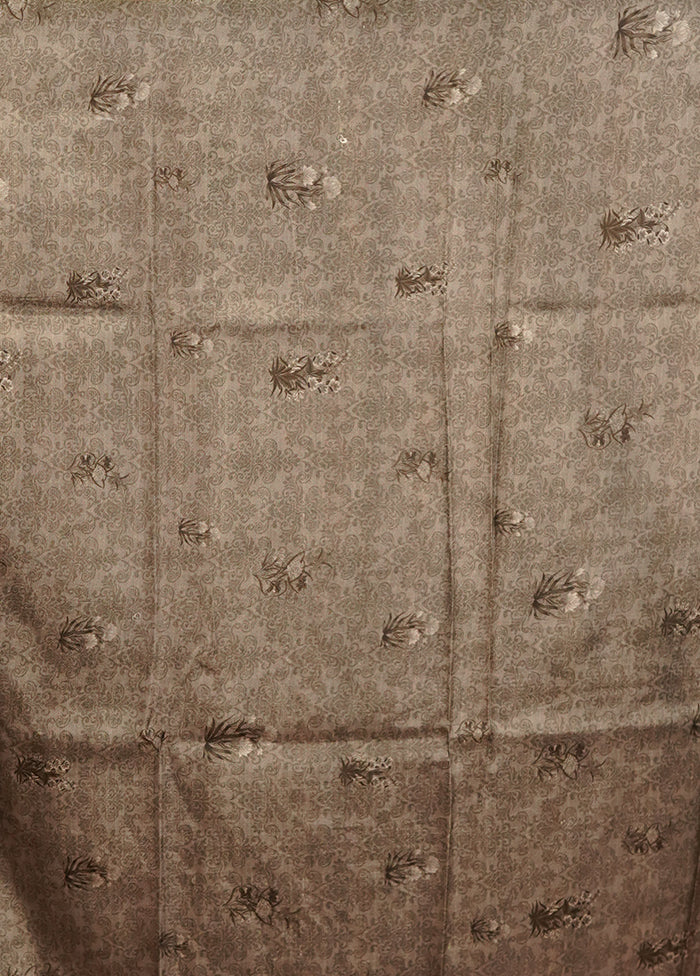 Grey Bishnupuri Pure Silk Saree Without Blouse Piece - Image 5