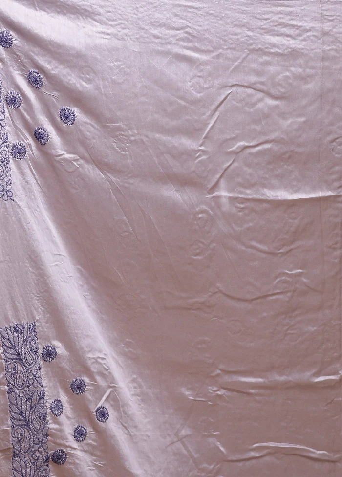 Grey Handloom Pure Cotton Saree With Blouse Piece - Image 5