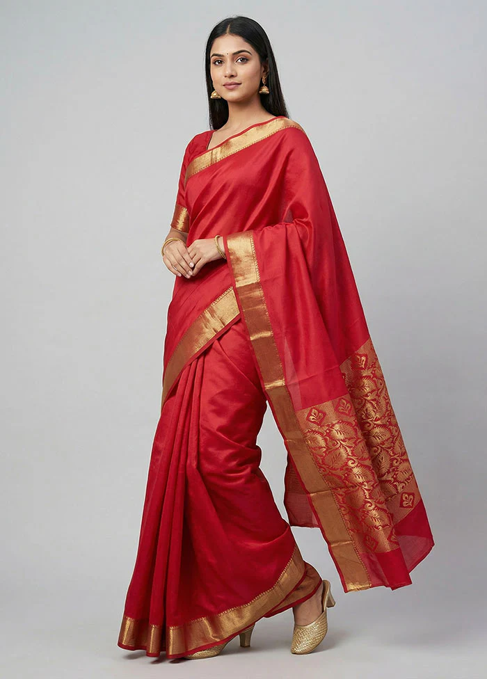 Grey Kanjivaram Silk Saree With Blouse Piece