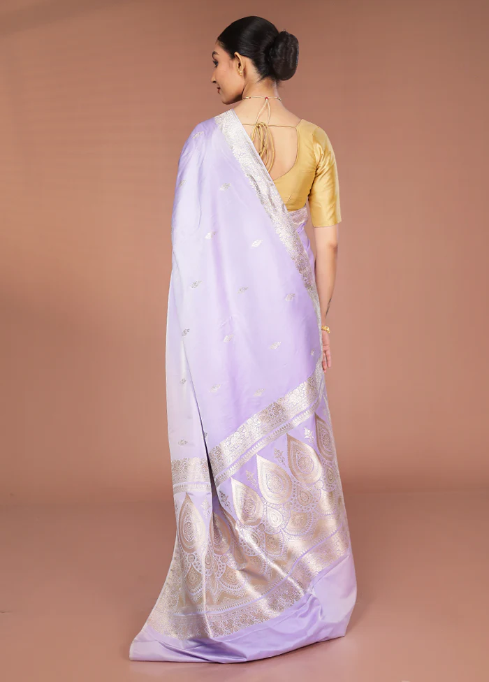 Grey Katan Silk Saree With Blouse Piece - Image 3
