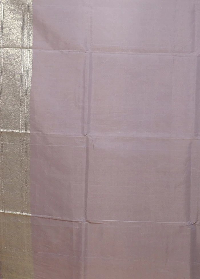 Grey Kora Silk Saree With Blouse Piece - Image 5