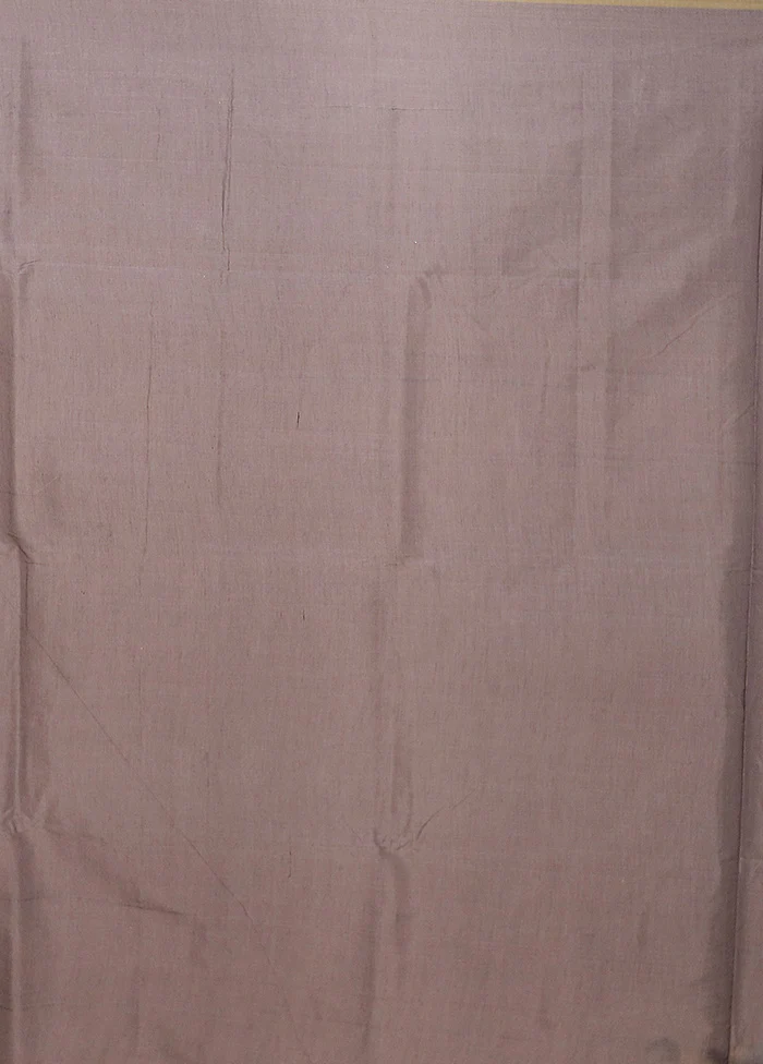 Grey Kora Silk Saree With Blouse Piece - Image 5