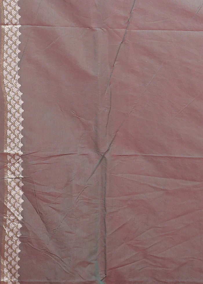 Grey Kora Silk Saree With Blouse Piece - Image 5