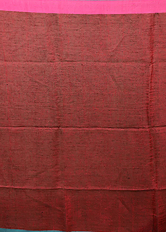 Grey Linen Silk Saree With Blouse Piece - Image 5