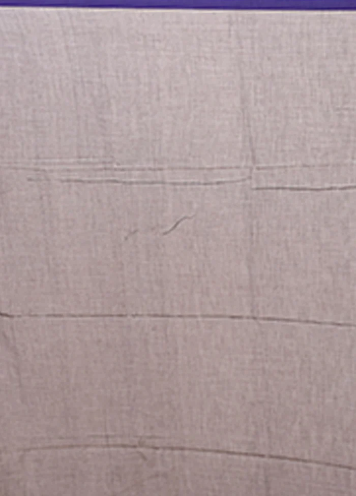 Grey Matka Silk Saree With Blouse Piece - Image 5