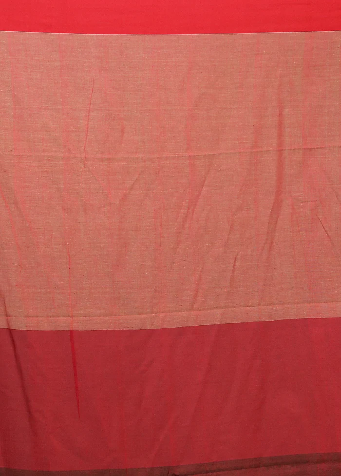 Cream Matka Silk Saree With Blouse Piece - Image 5