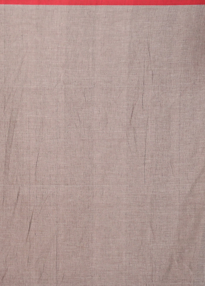 Grey Matka Silk Saree With Blouse Piece - Image 5