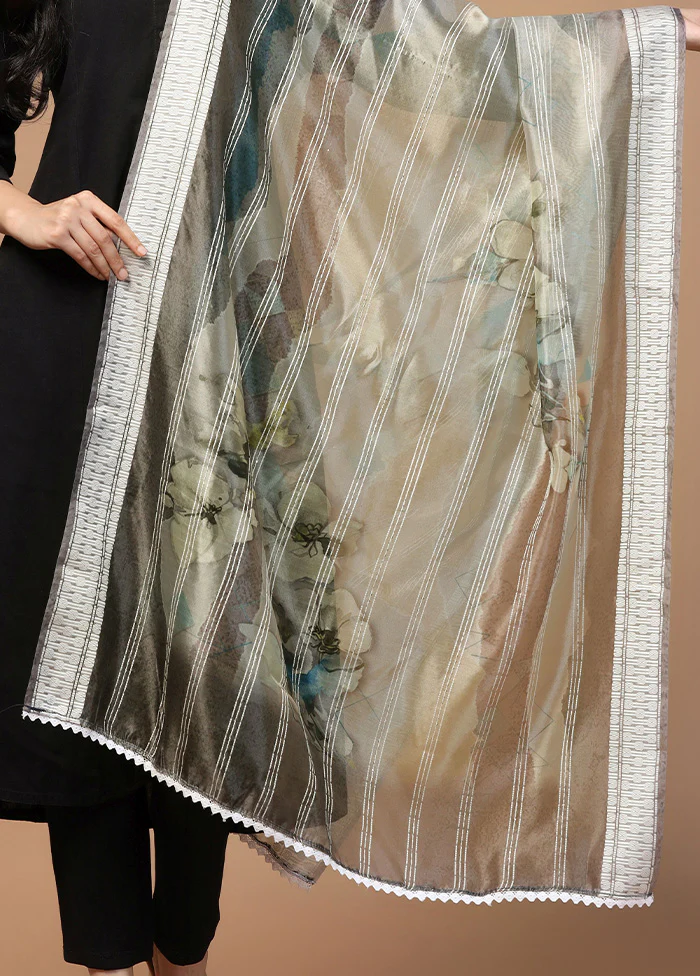 Grey Organza Dupatta - Image 3