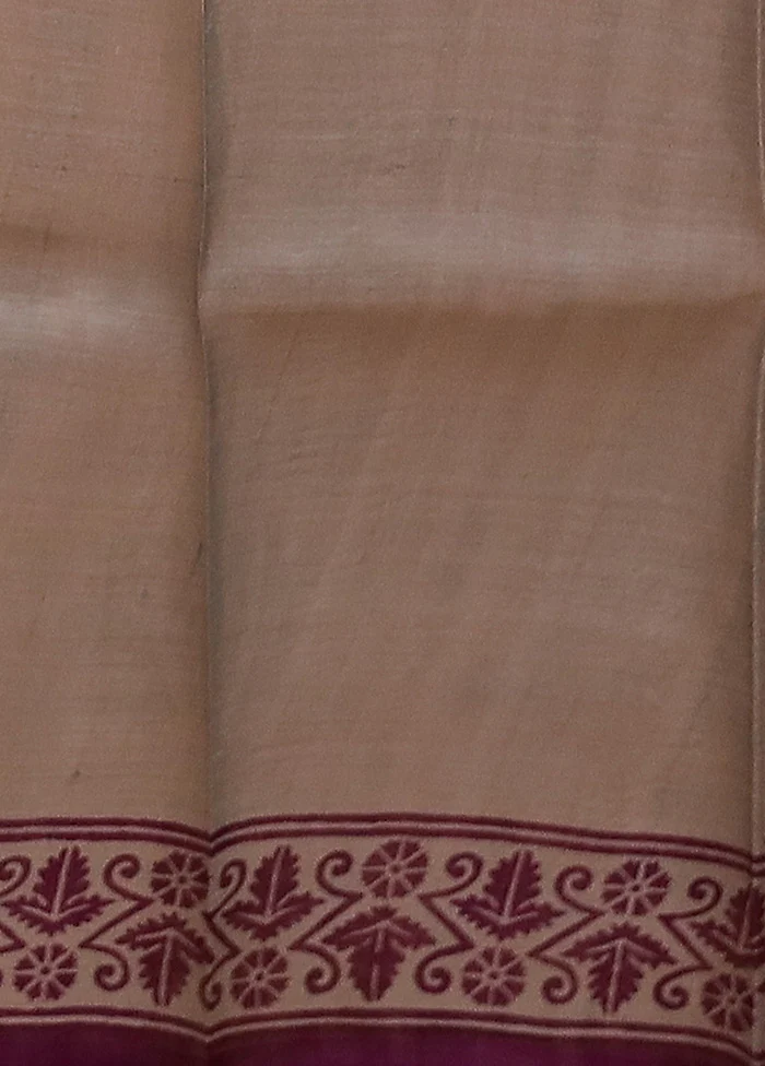 Grey Printed Silk Saree Without Blouse Piece - Image 5