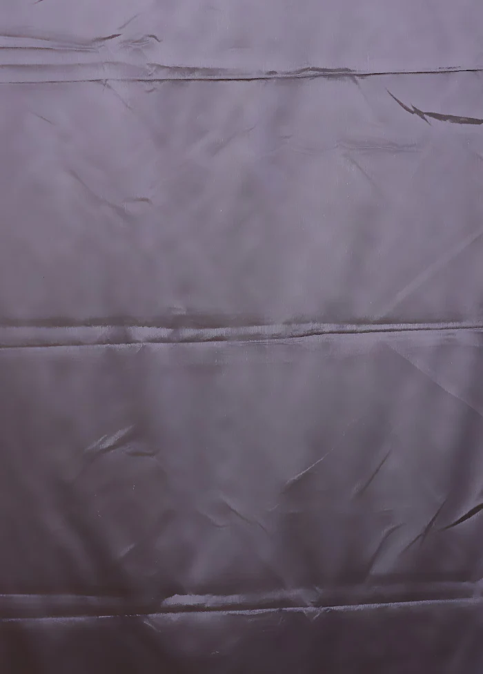 Grey Pure Cotton Saree With Blouse Piece - Image 5