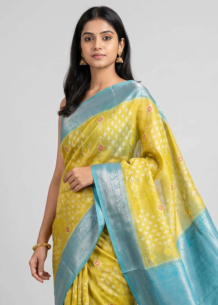 Grey Pure Cotton Saree With Blouse Piece - Image 2