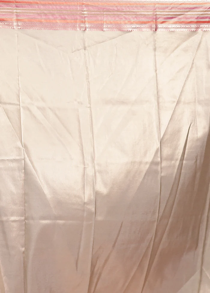 Grey Tissue Silk Saree With Blouse Piece - Image 5