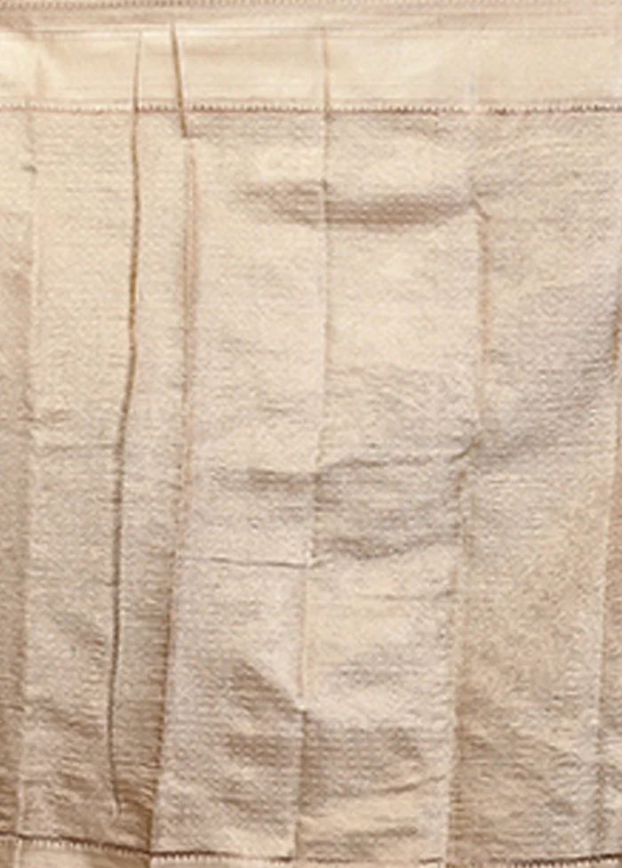 Grey Tissue Silk Saree With Blouse Piece - Image 5