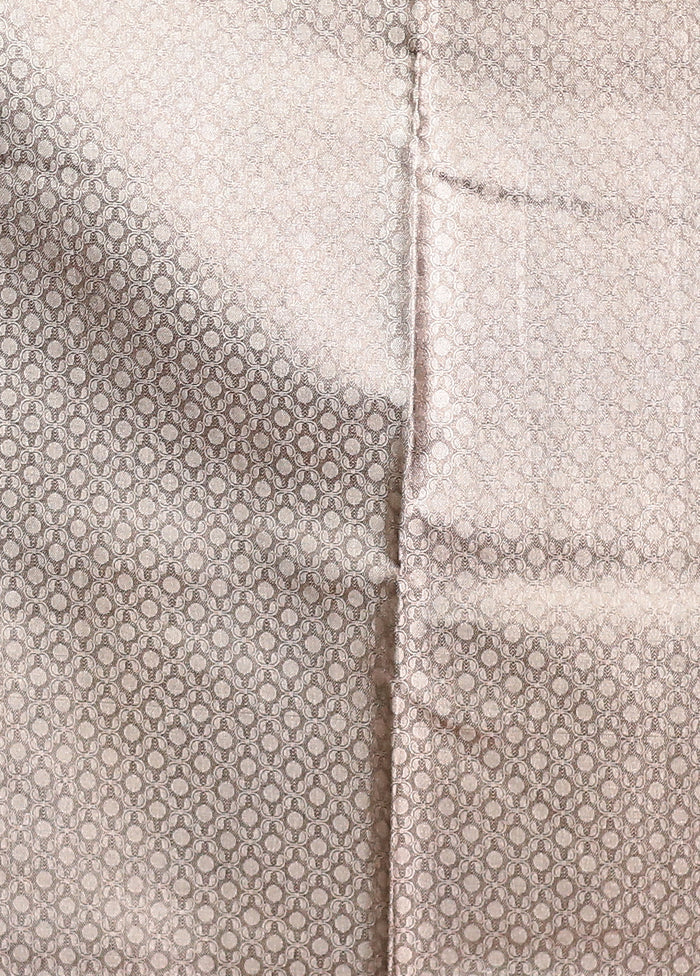 Grey Tissue Silk Saree With Blouse Piece - Image 5