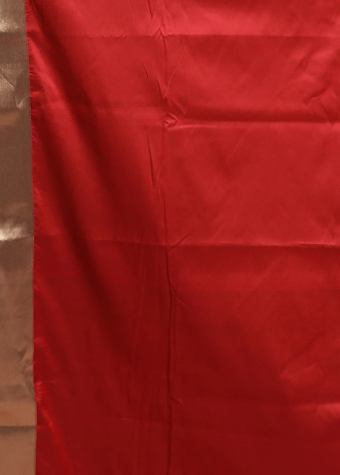 Grey Tussar Silk Saree With Blouse Piece - Image 5