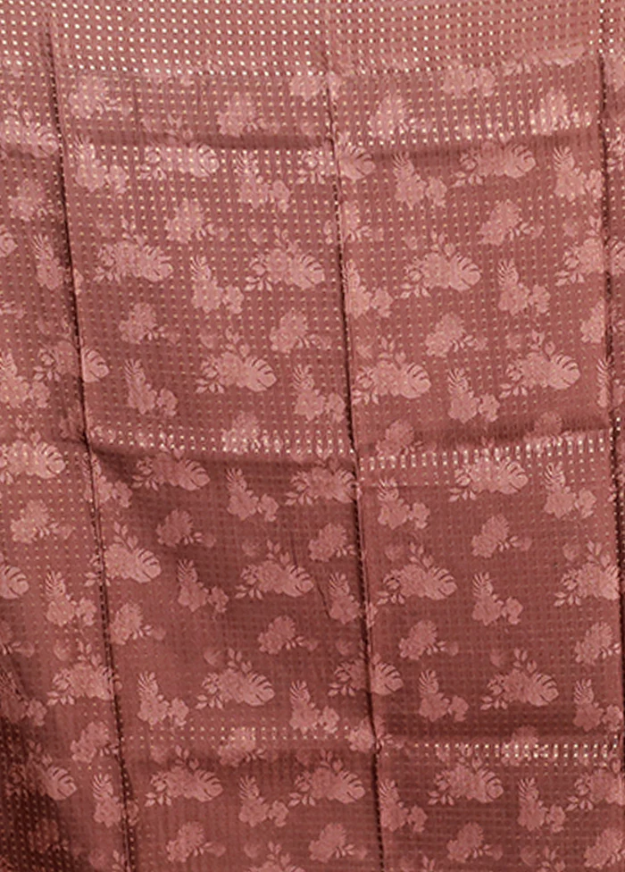 Grey Tussar Silk Saree With Blouse Piece - Image 5