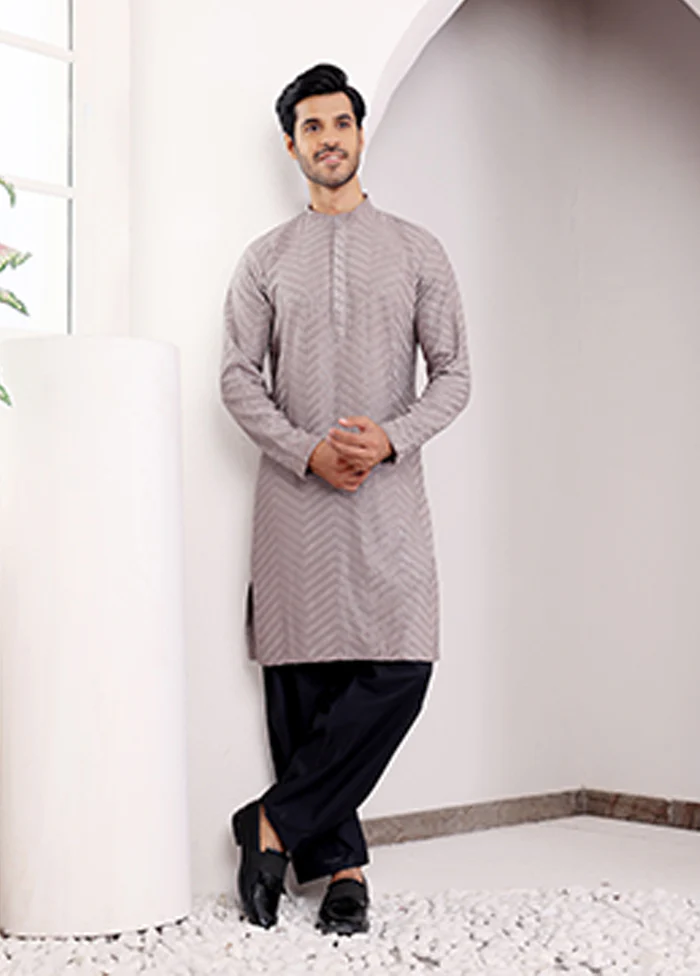 Grey Viscose Kurta