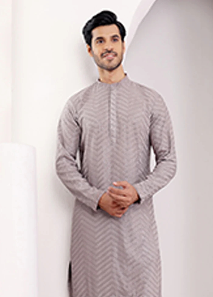 Grey Viscose Kurta - Image 2