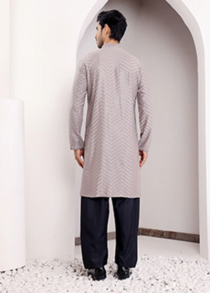 Grey Viscose Kurta - Image 3