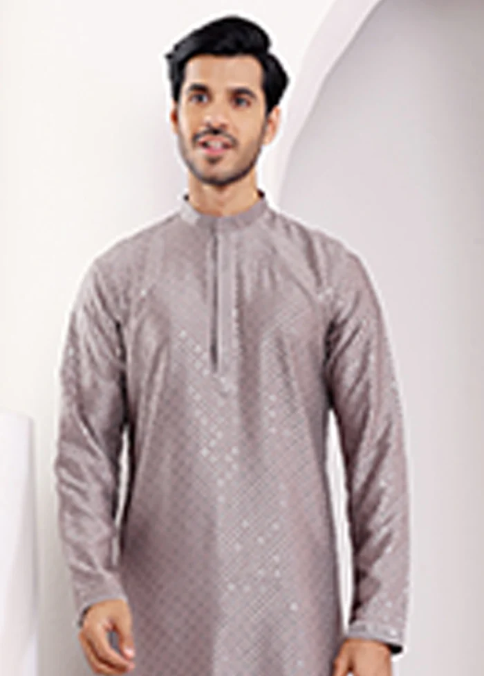 Grey Viscose Kurta - Image 2