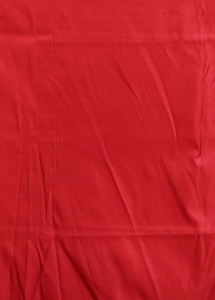 Maroon Banarasi Silk Saree With Blouse Piece - Image 5