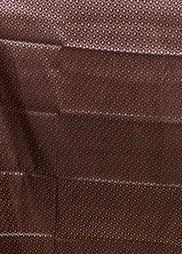 Maroon Banarasi Silk Saree With Blouse Piece - Image 5